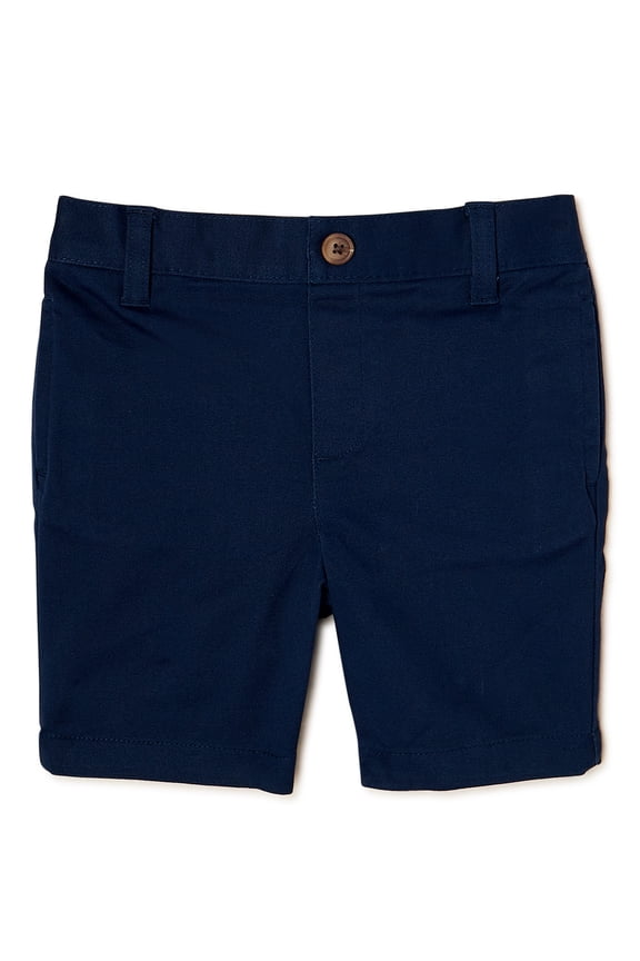 Toddler Boys School Uniform Flat Front Shorts, Sizes 2T-5T