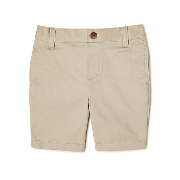 Wonder Nation Toddler Boys School Uniform Flat Front Shorts, Sizes 2T-5T
