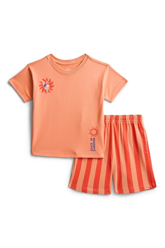 Toddler Boys Short Sleeve Top and Shorts Outfit Set, 2-Piece, Sizes 12M-5T