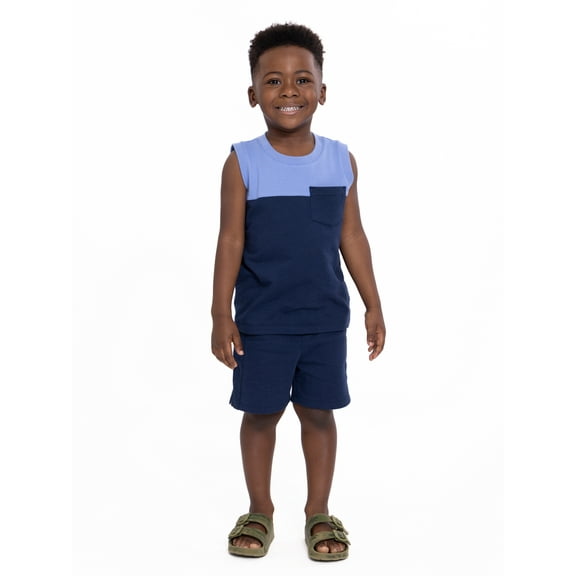 Wonder Nation Toddler Boys Tank Top and Shorts Set, 2-Piece, Sizes 12M-5T