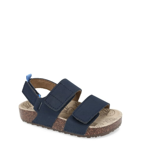 Wonder Nation Baby & Toddler Boys Two Strap Footbed Sandals