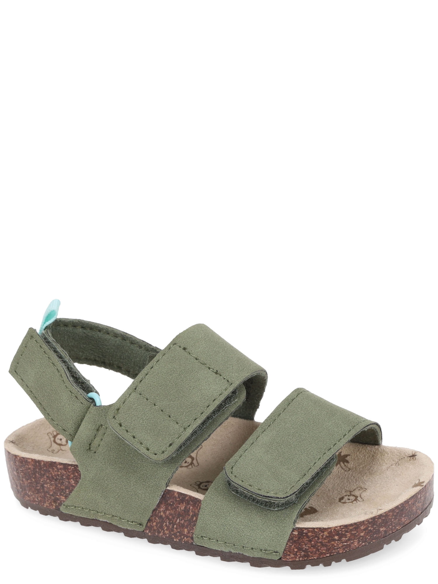Wonder Nation Baby & Toddler Boys Two Strap Footbed Sandals