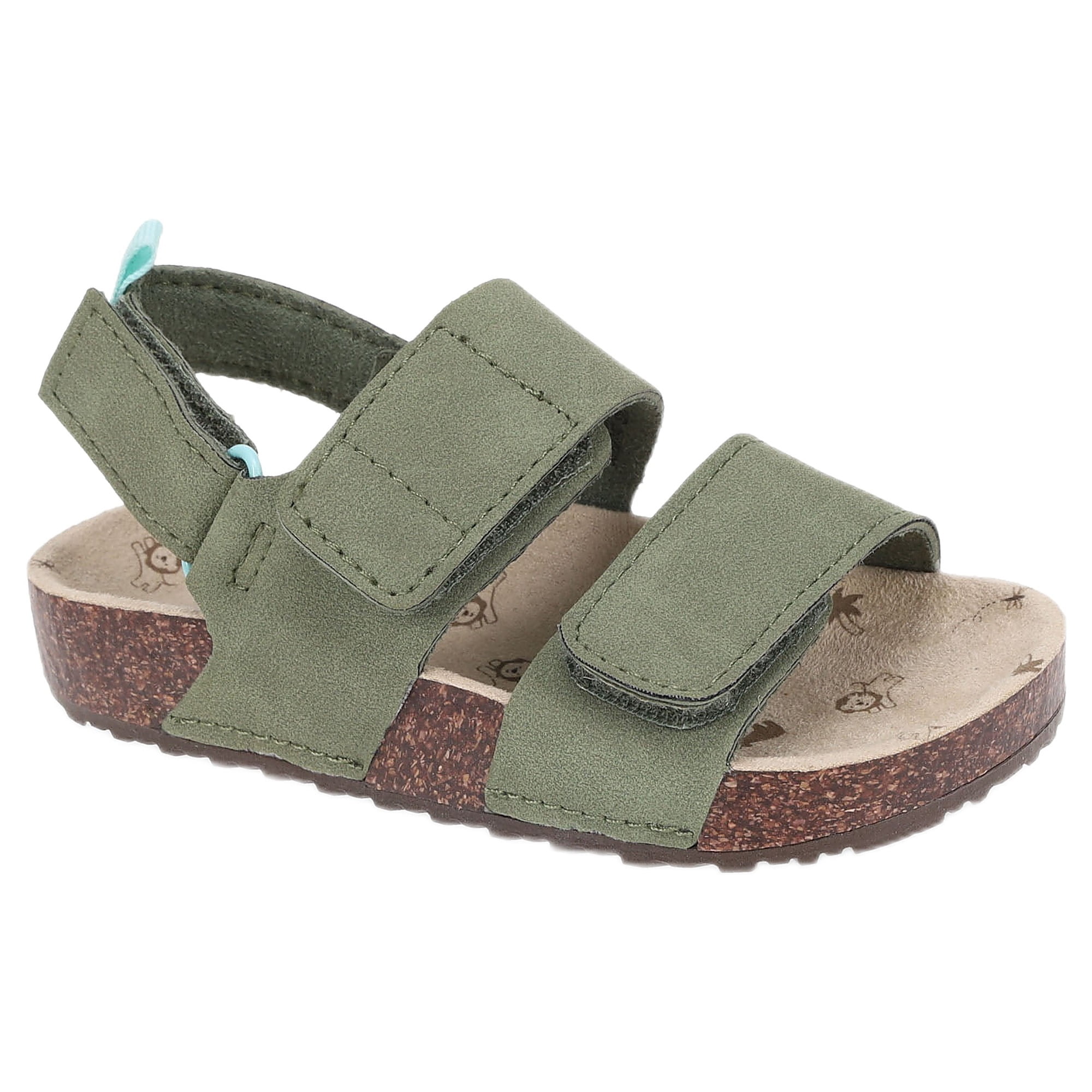 Wonder Nation Baby & Toddler Boys Two Strap Footbed Sandals