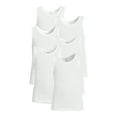 thumbnail image 1 of Wonder Nation Toddler Boys White Tank Top Undershirt, 6-Pack, Sizes 2T-5T, 1 of 6
