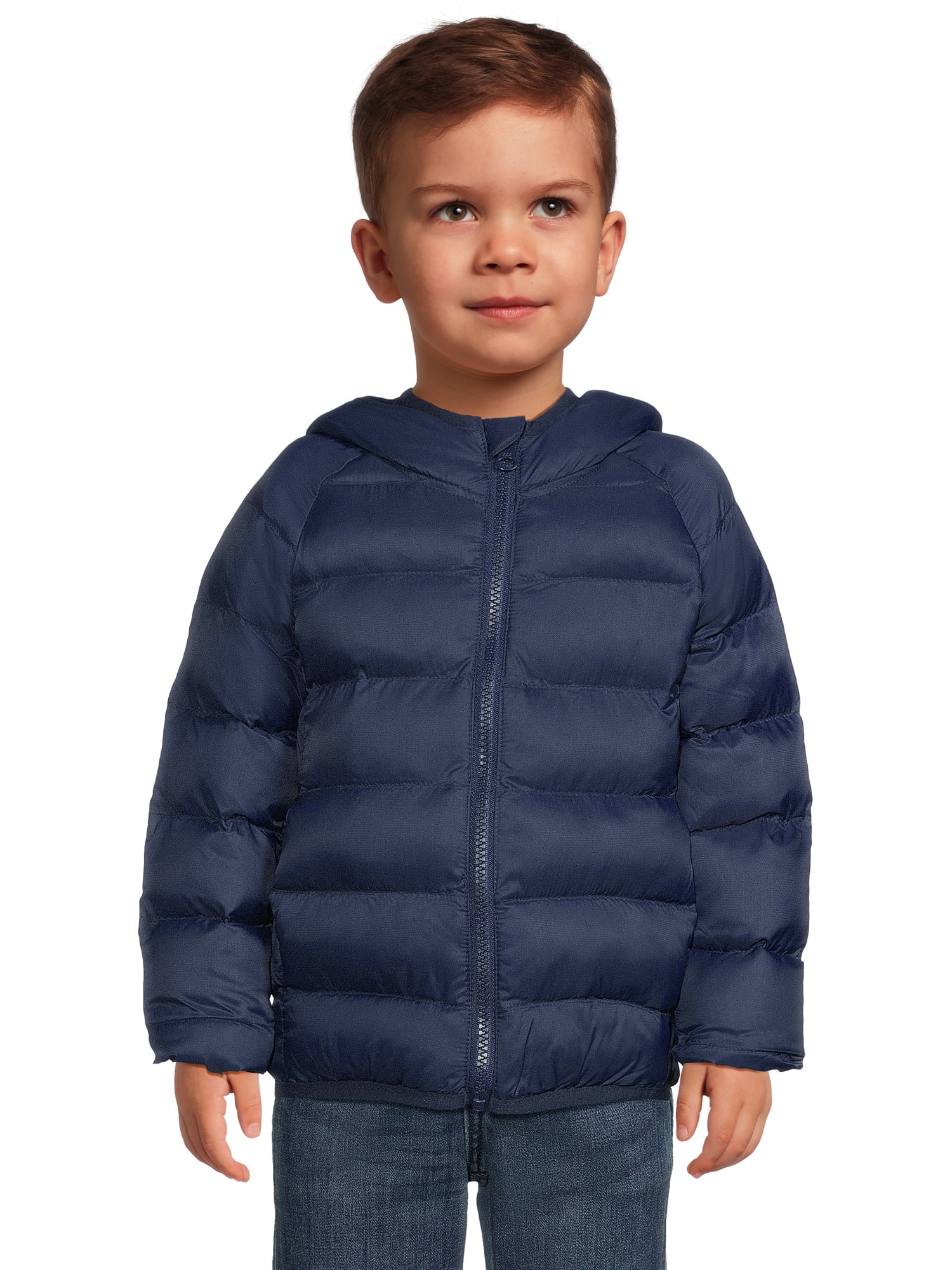 Wonder Nation Toddler Boys and Girls Unisex Packable Quilted Puffer ...