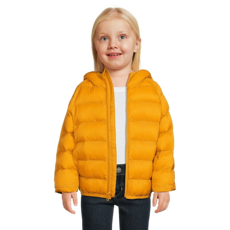 Girls mustard puffer clearance jacket