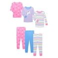 thumbnail image 1 of Wonder Nation Toddler Cotton Long Sleeve Tee and Pants Pajama 3-Pack Set, 6-Piece, Sizes 12M-5T, 1 of 8