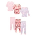 thumbnail image 1 of Wonder Nation Toddler Cotton Long Sleeve Tee and Pants Pajama 3-Pack Set, 6-Piece, Sizes 12M-5T, 1 of 8