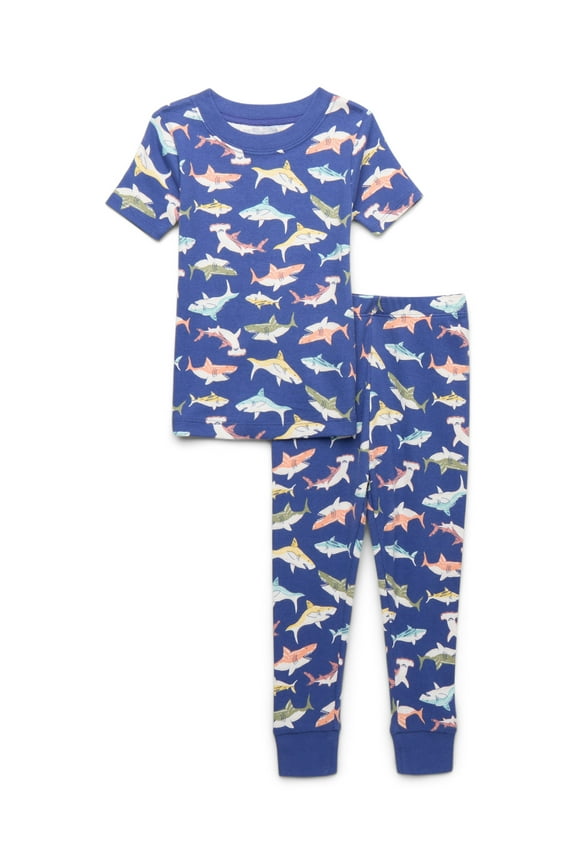Toddler Cotton Sleep Tee and Pants Pajama Set, 2-Piece, Sizes 12M-5T