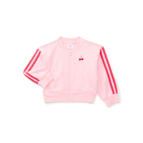 Wonder Nation Toddler Girls Full Zip Athletic Jacket, Sizes 12M-5T