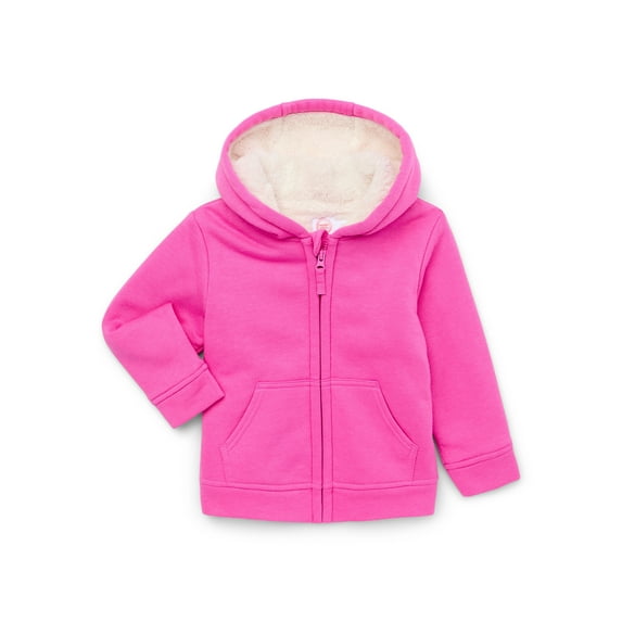 Wonder Nation Toddler Fully Lined Zip Hoodie, Size 12M- 5T