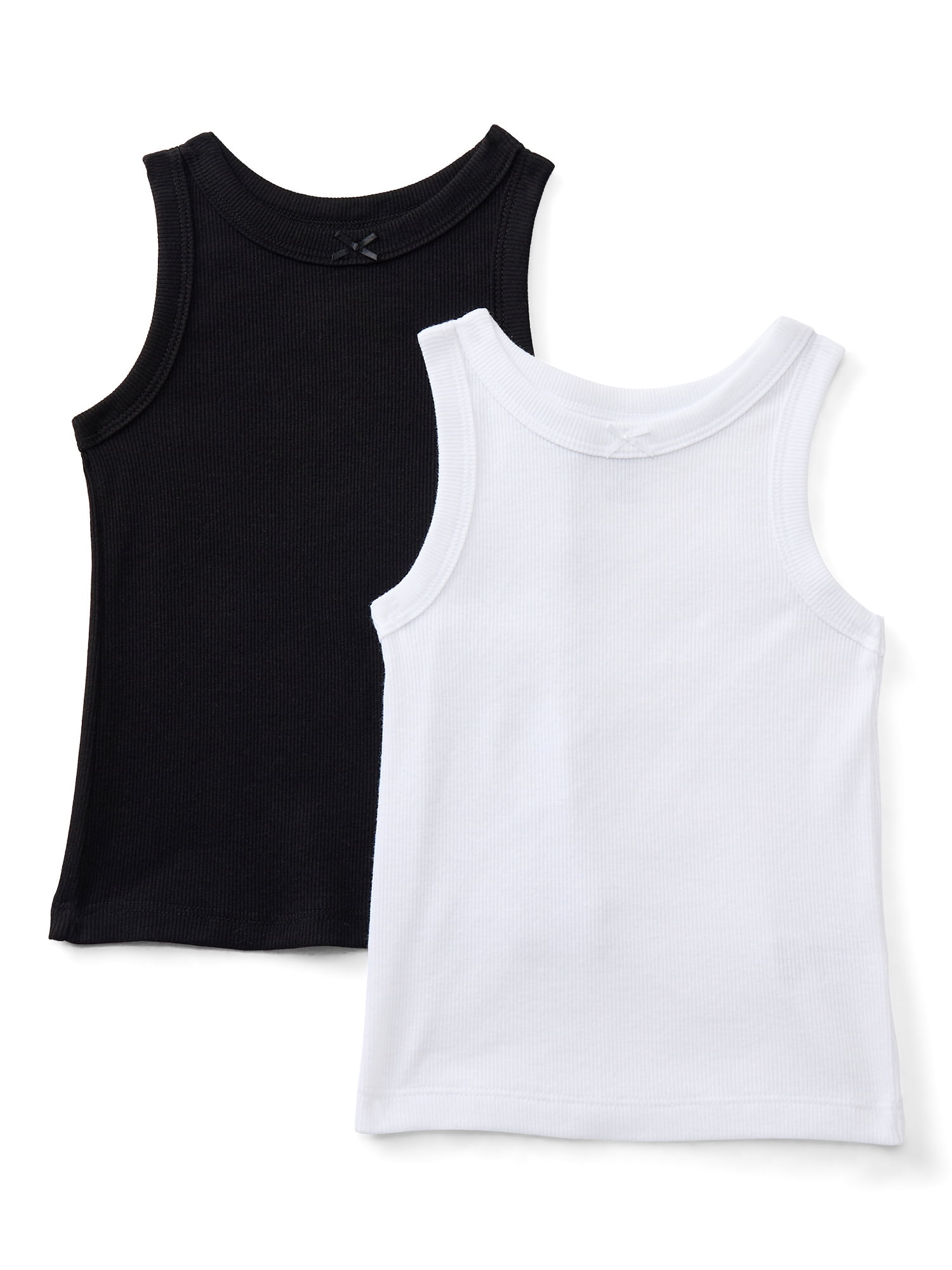 Wonder Nation Toddler Girl 2-Pack Ribbed Tank Tops, Sizes 18M–5T