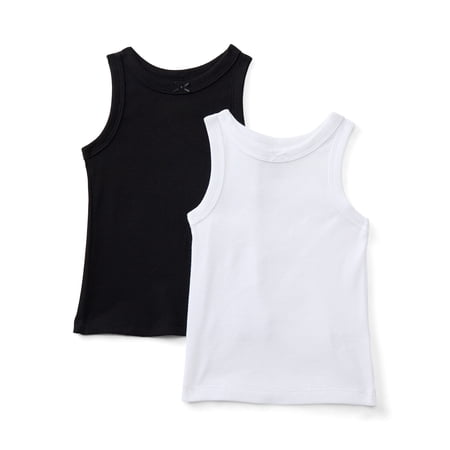 Wonder Nation Toddler Girls Ribbed Tank Top, 2-Pack, Sizes 18M-5T