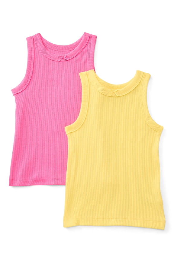 Toddler Girls Ribbed Tank Top, 2-Pack, Sizes 18M-5T