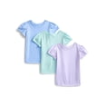 thumbnail image 1 of Wonder Nation Toddler Girls Tees with Short Sleeves, 3-Pack, Sizes 18M-5T, 1 of 4