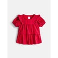 thumbnail image 1 of Wonder Nation Toddler Girls Ruffled Tiered Top with Short Sleeves, Sizes 12M-5T, 1 of 3
