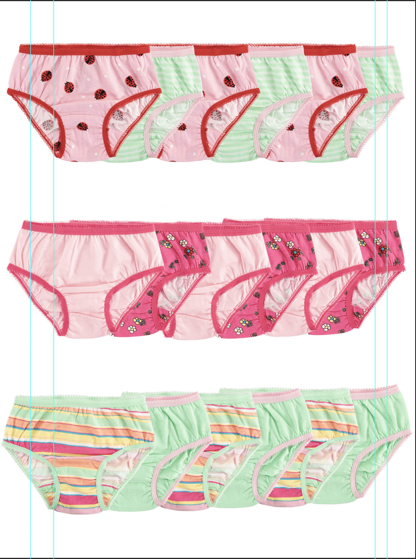 Wonder Nation Toddler Girl Briefs, 18-Pack, Sizes 2T-5T