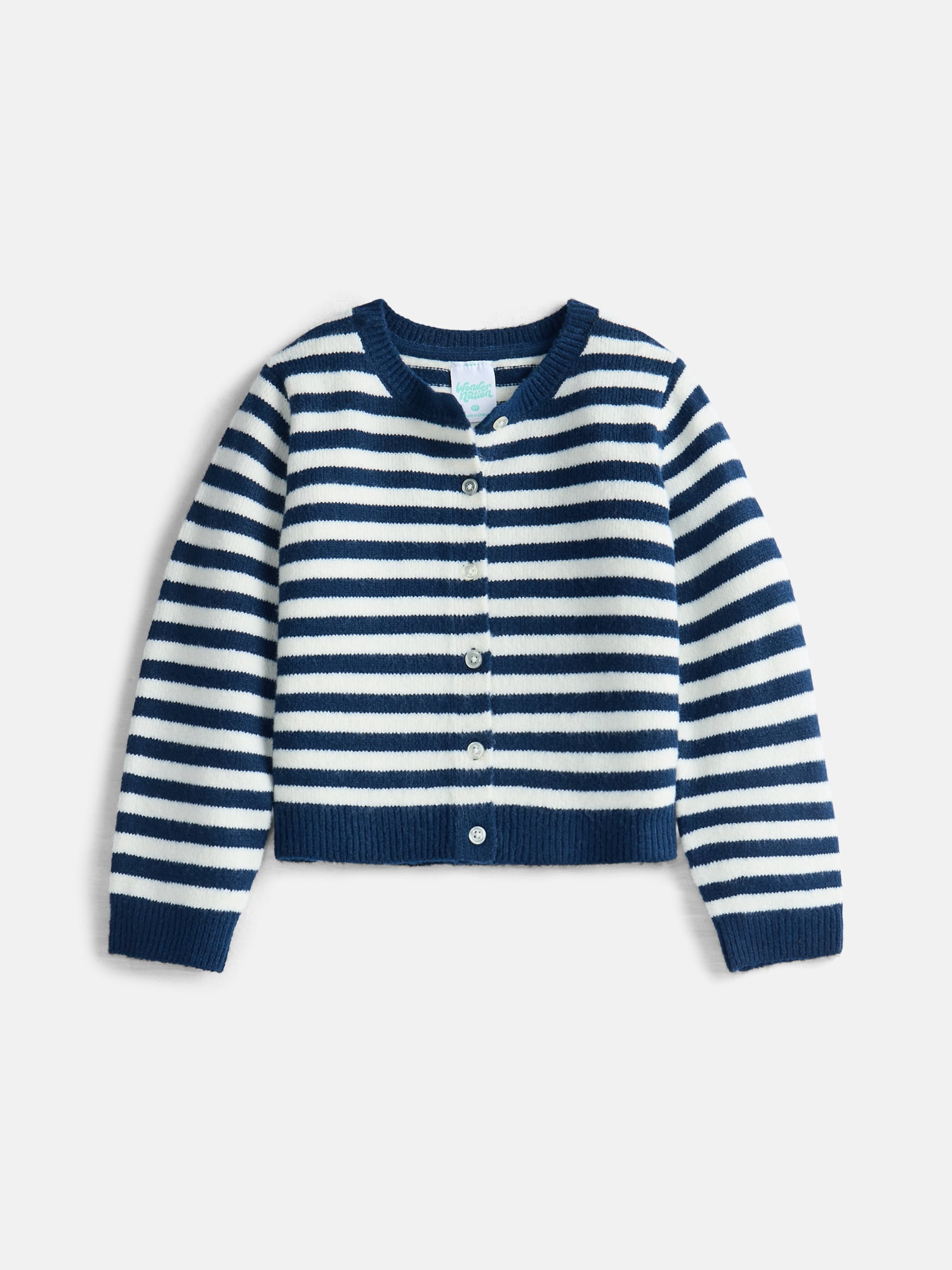 Wonder Nation Toddler Girls' Cardigan Sweater with Long Sleeves, Sizes 12M-5T