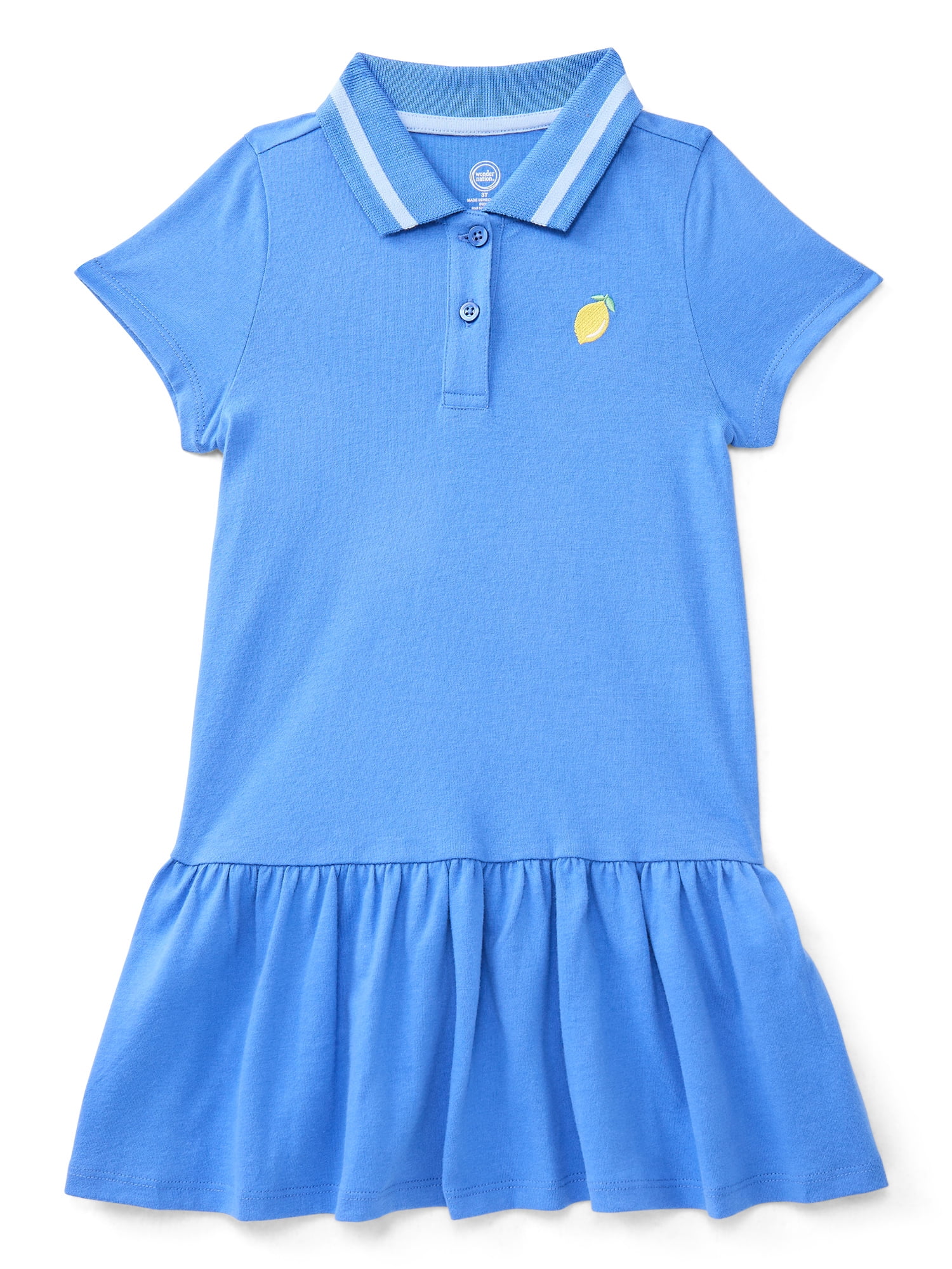 Wonder Nation Toddler Girls Collared Athletic Dress, Sizes 12M-5T