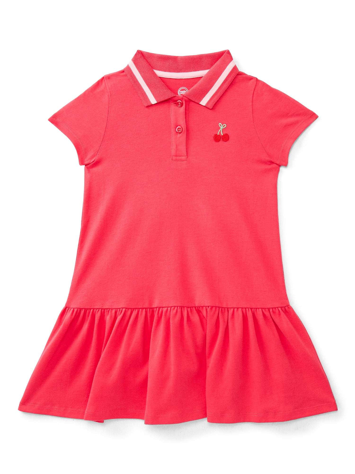 Wonder Nation Toddler Girls Collared Athletic Dress, Sizes 12M-5T