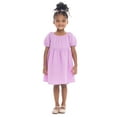 thumbnail image 1 of Wonder Nation Toddler Girl Cotton Swiss Dot Dress with Puff Sleeves, Sizes 12M-5T, 1 of 7