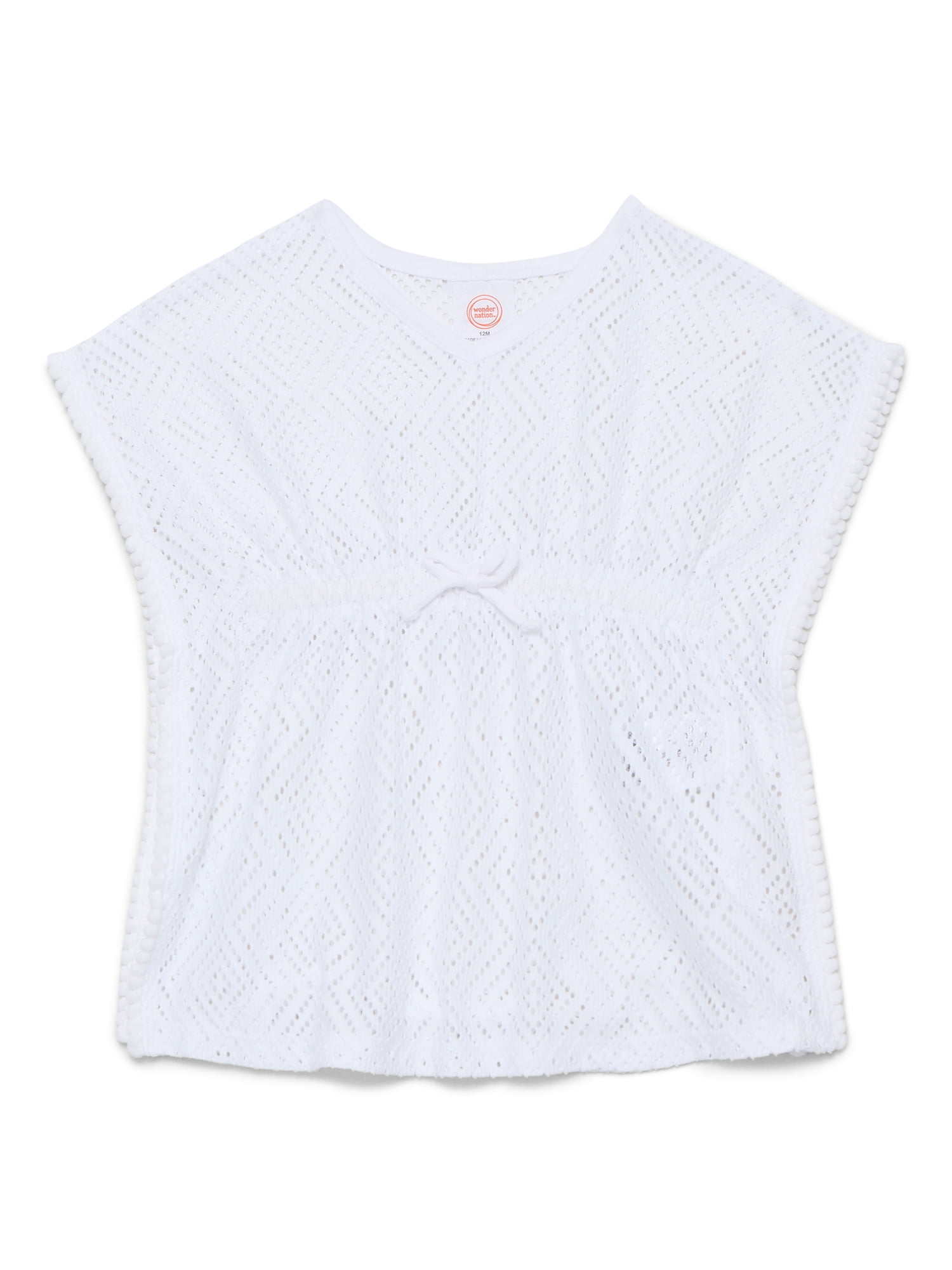 Wonder Nation Toddler Girl Crochet Kaftan Swim Coverup, Sizes 12M-5T
