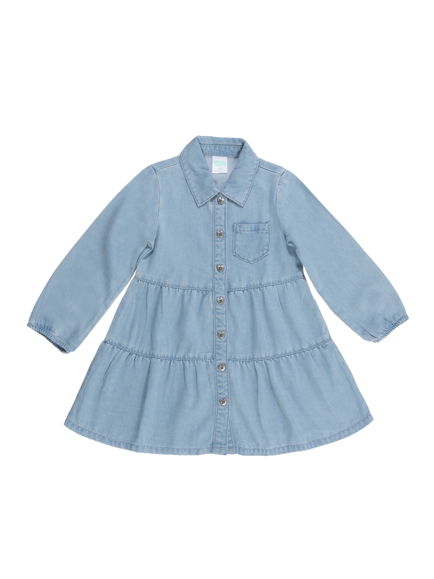 Wonder Nation Toddler Girl Denim Dress, Sizes 12M-5T