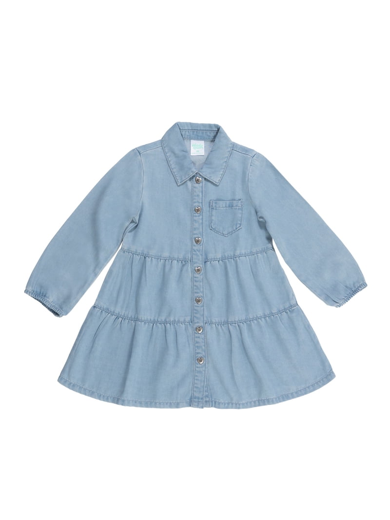 denim dress 5t Wonder Nation Toddler Girl Denim Dress, Sizes 12m-5t, Toddler Girl's, Size: 4T, Blue
