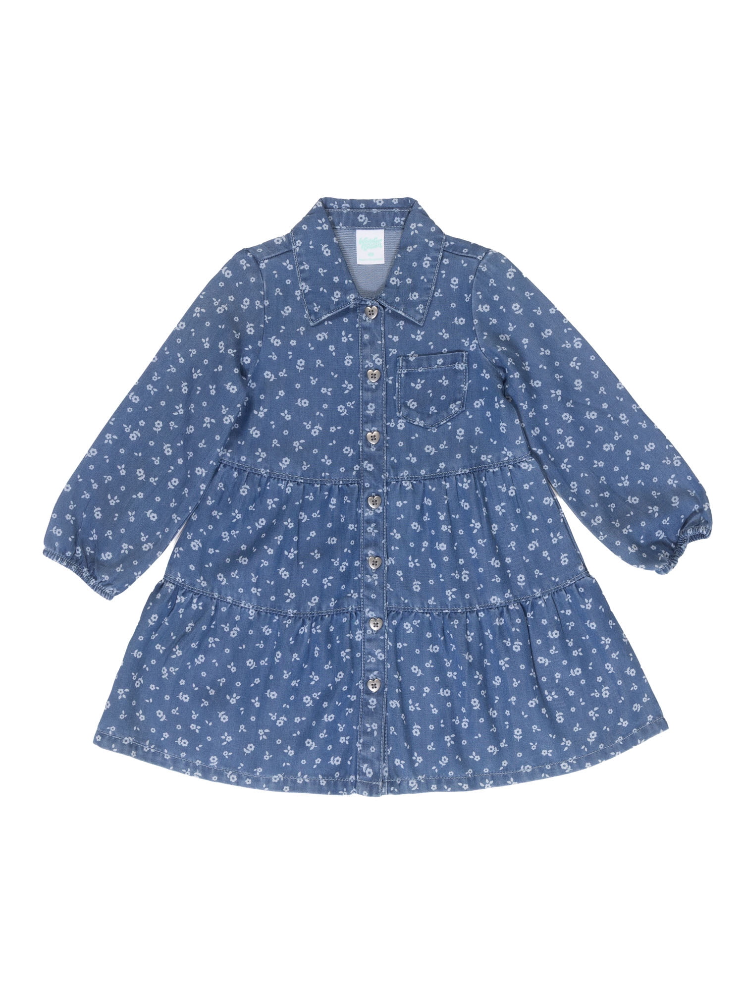 Wonder Nation Toddler Girl Denim Dress, Sizes 12M-5T