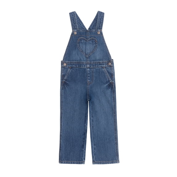 Wonder Nation Toddler Girl Denim Overall, Sizes 12M-5T