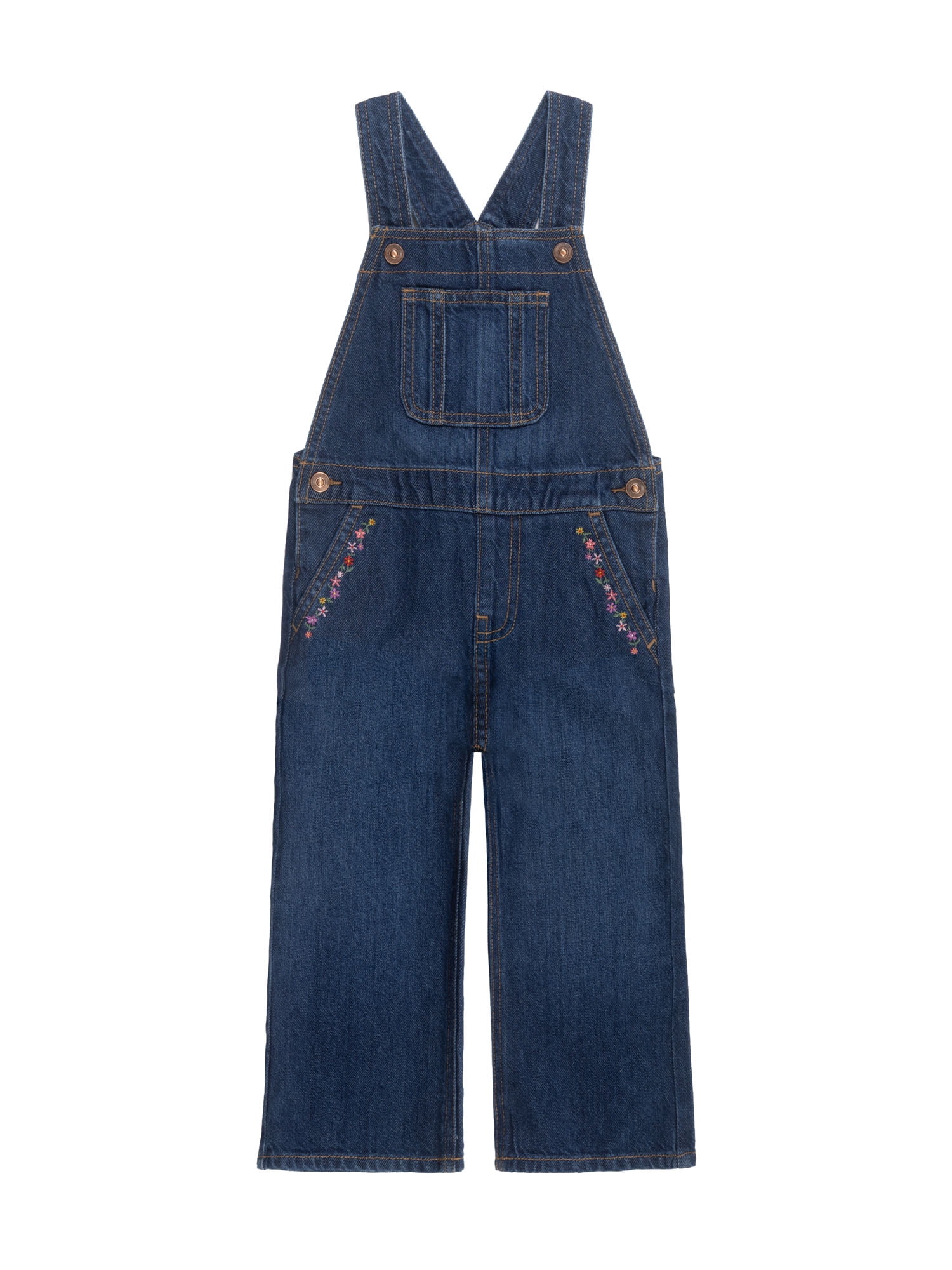 Wonder Nation Toddler Girl Denim Overall, Sizes 12M-5T