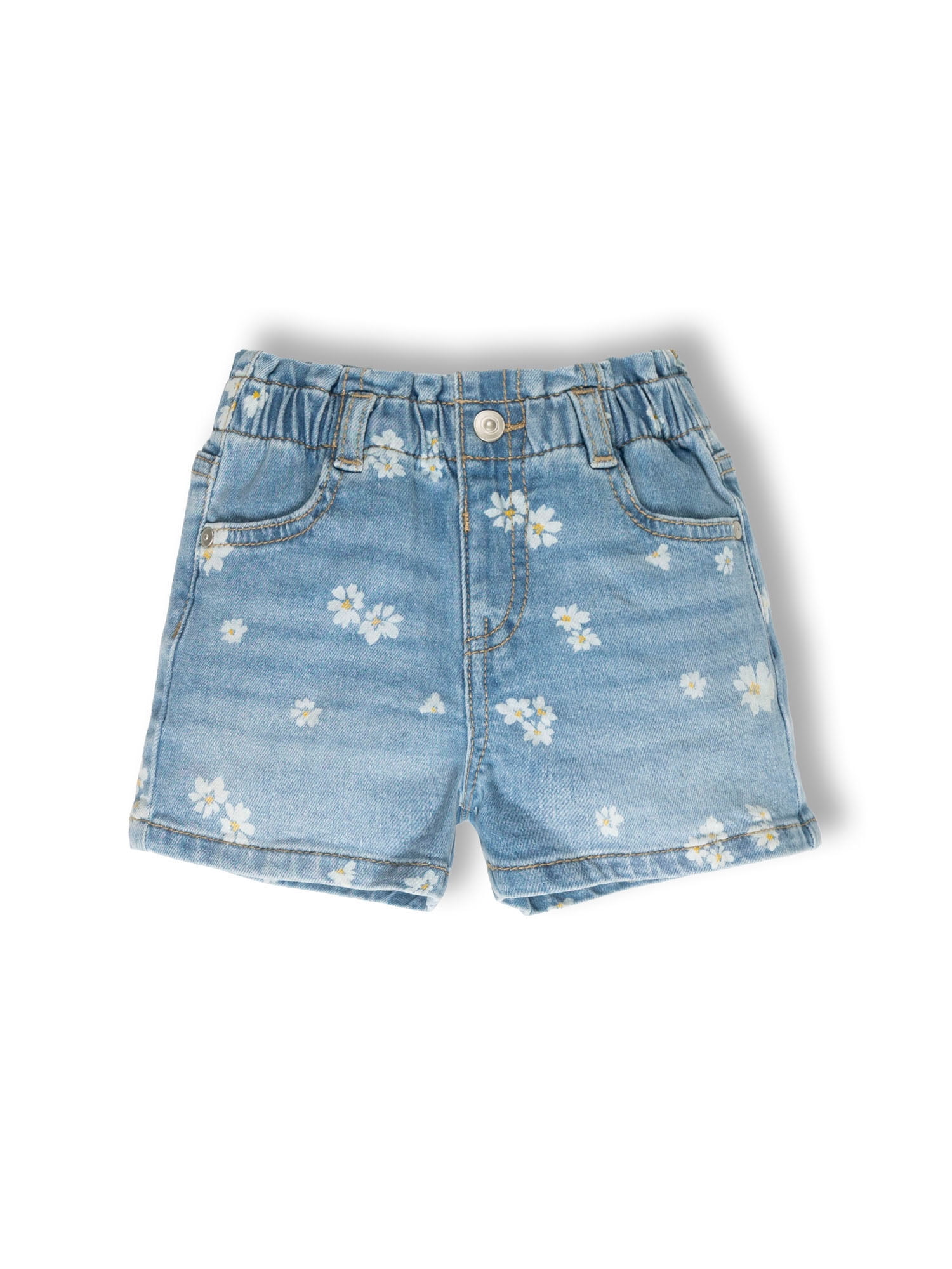 Wonder Nation Toddler Girl Denim Short, Sizes 12 Months - 5T