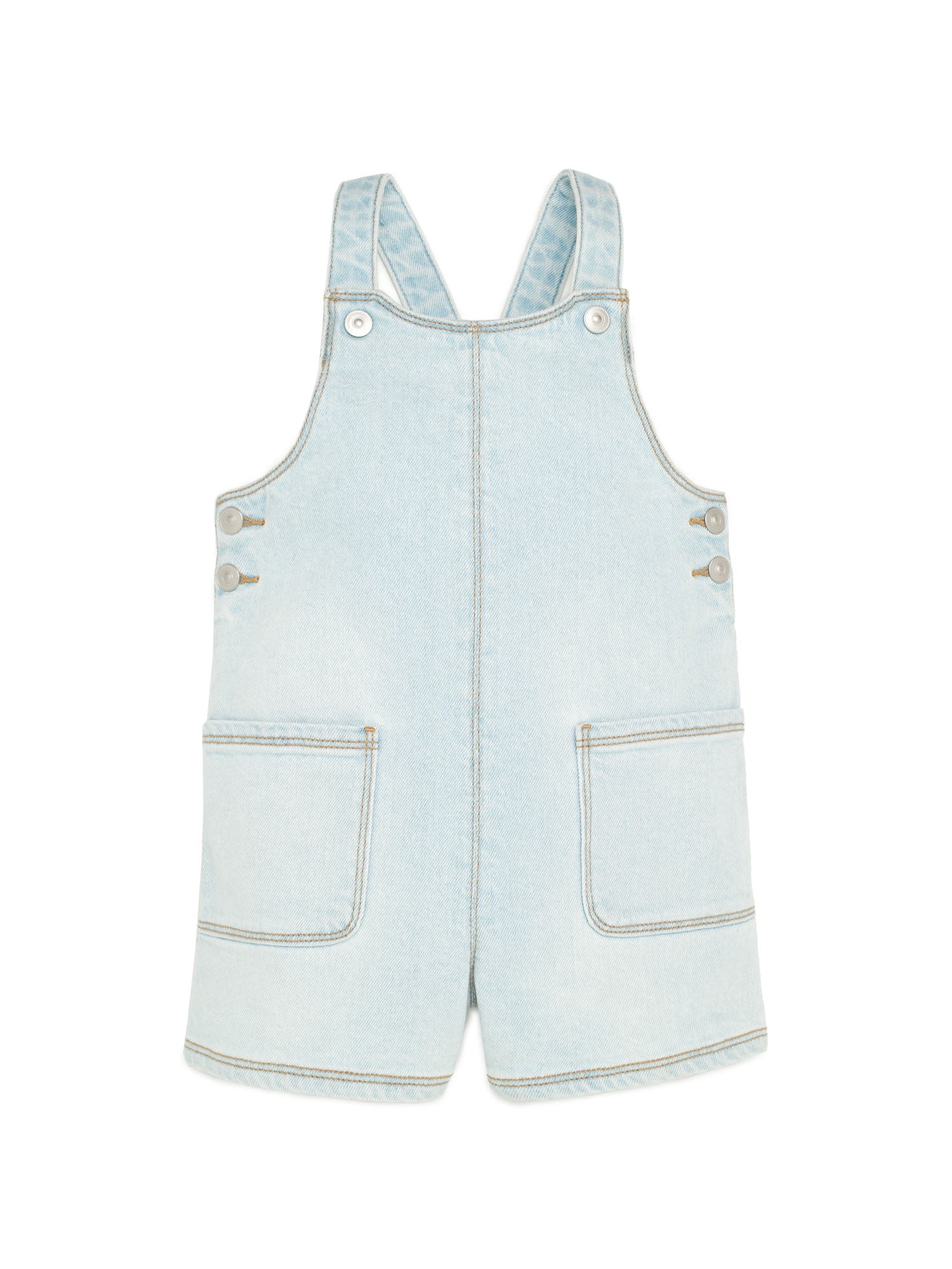 Wonder Nation Toddler Girls Denim Shortalls, Sizes 12M-5T