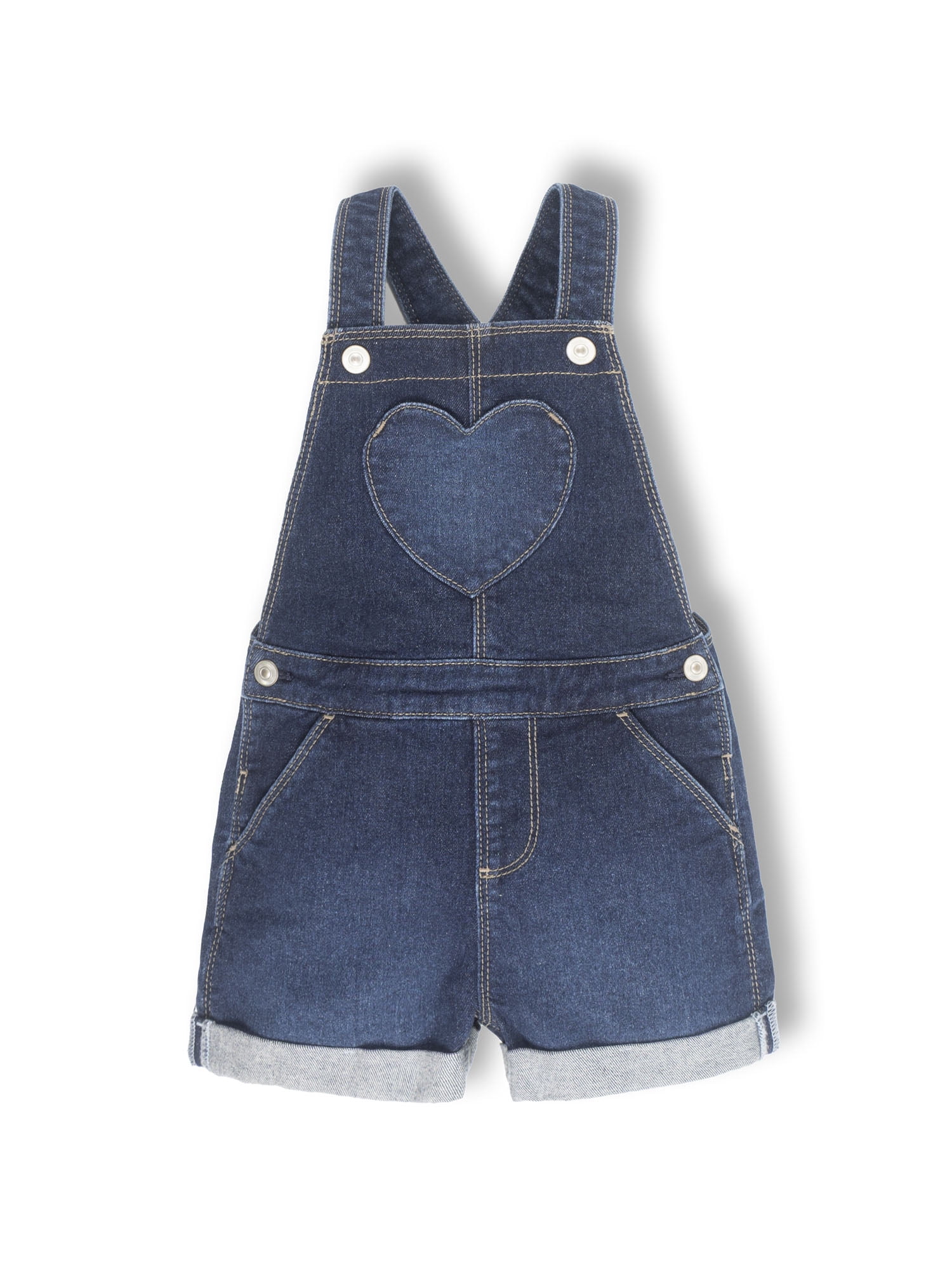 Wonder Nation Toddler Girl Denim Shortall, Sizes 12 Months - 5T