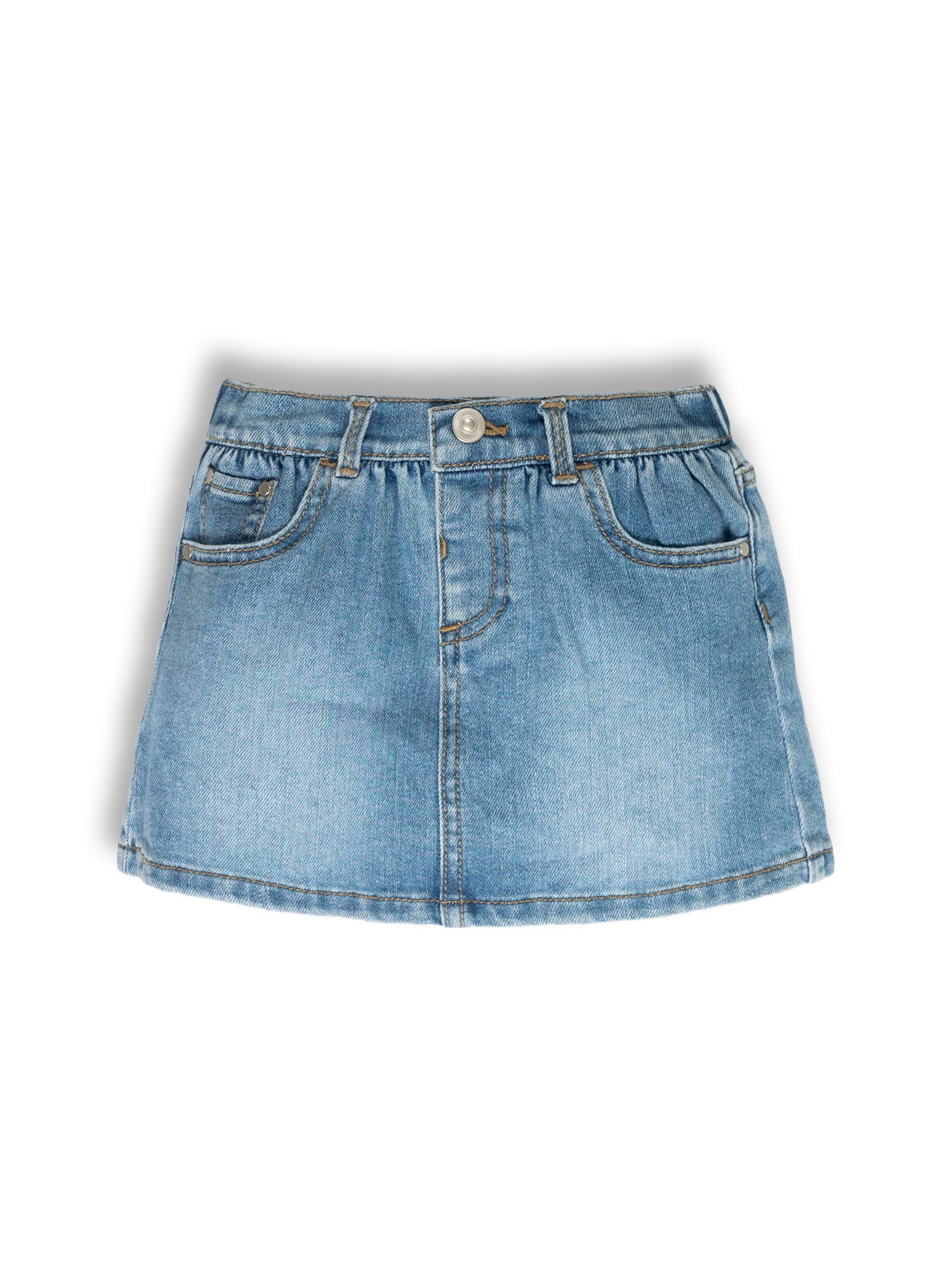Wonder Nation Toddler Girl Denim Skort, Sizes 12 Months - 5T
