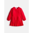 thumbnail image 1 of Wonder Nation Toddler Girls Knit Dress with Long Sleeves, Sizes 12M-5T, 1 of 3
