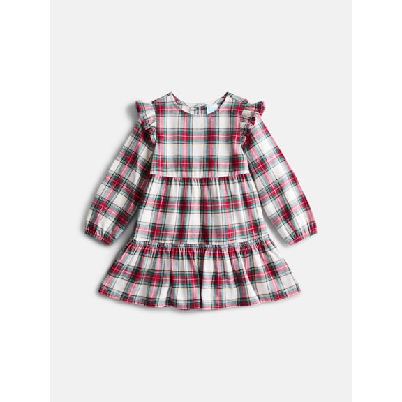Wonder Nation Toddler Girls Dress with Long Sleeves, Sizes 12M-5T