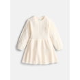 thumbnail image 1 of Wonder Nation Toddler Girls Knit Dress with Long Sleeves, Sizes 12M-5T, 1 of 3