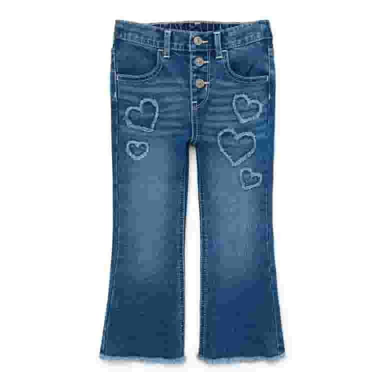 【WONDER WONDER】Tenz blue denim pocket mini one piece Wonder Nation Toddler Girl Fashion Denim Jeans, Sizes 12M-5T