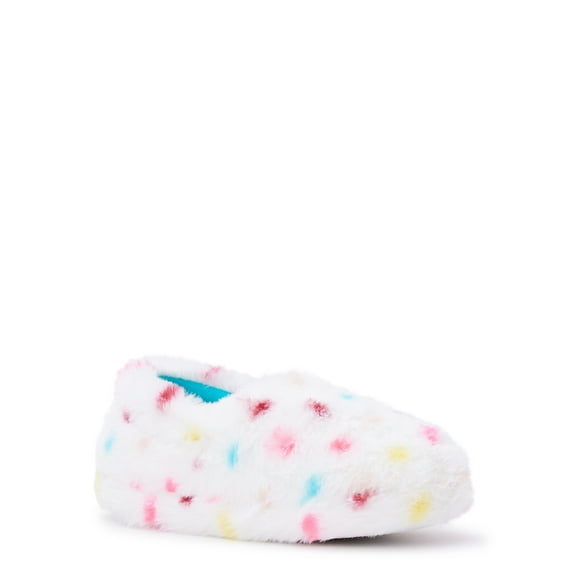 Wonder Nation Toddler Girl Faux Fur Aline Slippers, Sizes 5/6-11/12