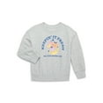 thumbnail image 1 of Wonder Nation Toddler Girl Fleece Crewneck Sweatshirt, Sizes 12M-5T, 1 of 3