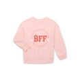 thumbnail image 1 of Wonder Nation Toddler Girl Fleece Crewneck Sweatshirt, Sizes 12M-5T, 1 of 3