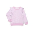 thumbnail image 1 of Wonder Nation Toddler Girl Fleece Crewneck Sweatshirt, Sizes 12M-5T, 1 of 3