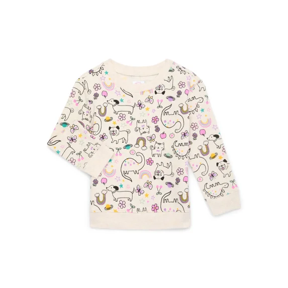 Wonder Nation Toddler Girl Fleece Top, Sizes 12 Months - 5T