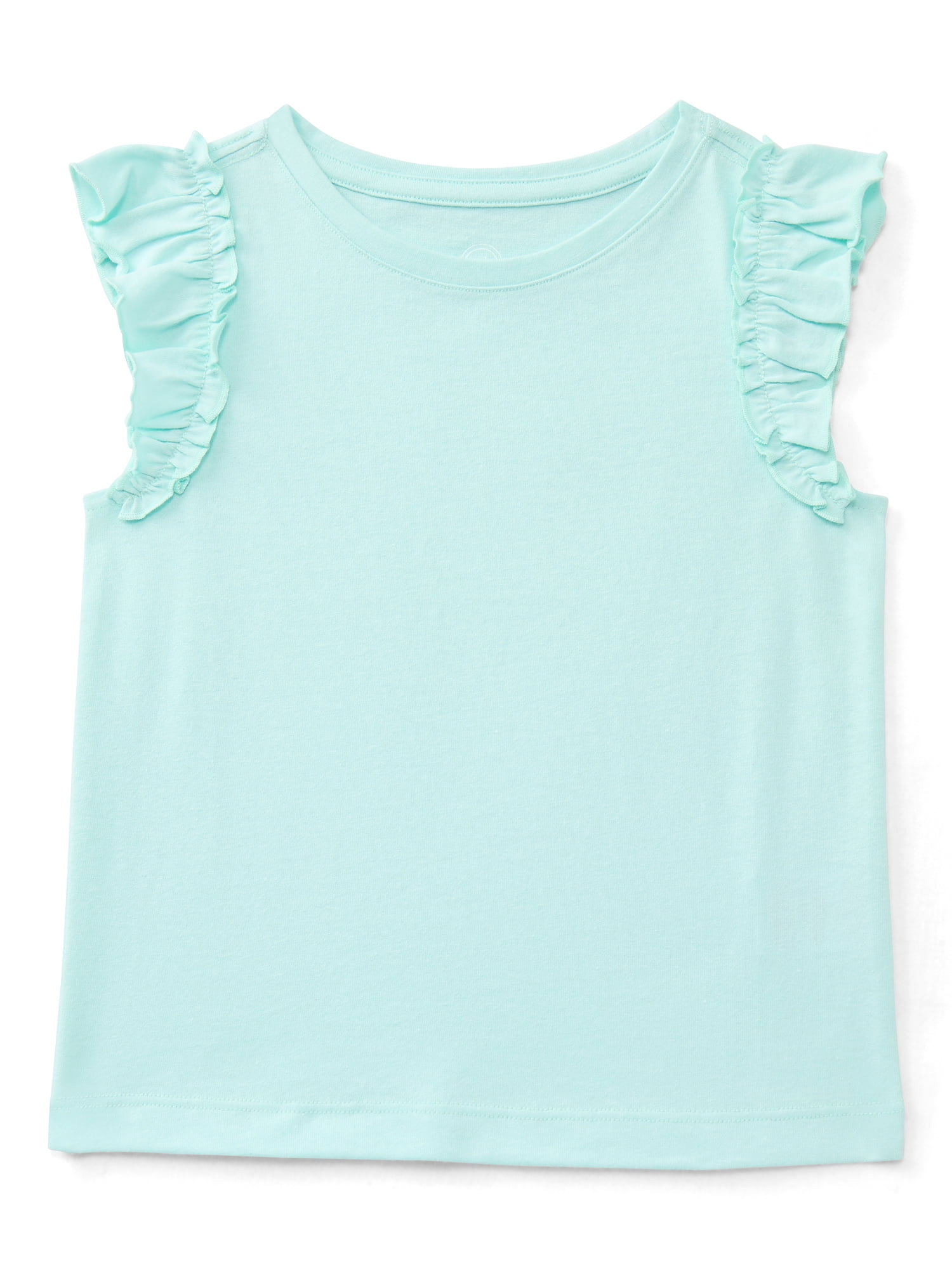 Wonder Nation Toddler Girls Tee with Flutter Sleeves, Sizes 18M-5T