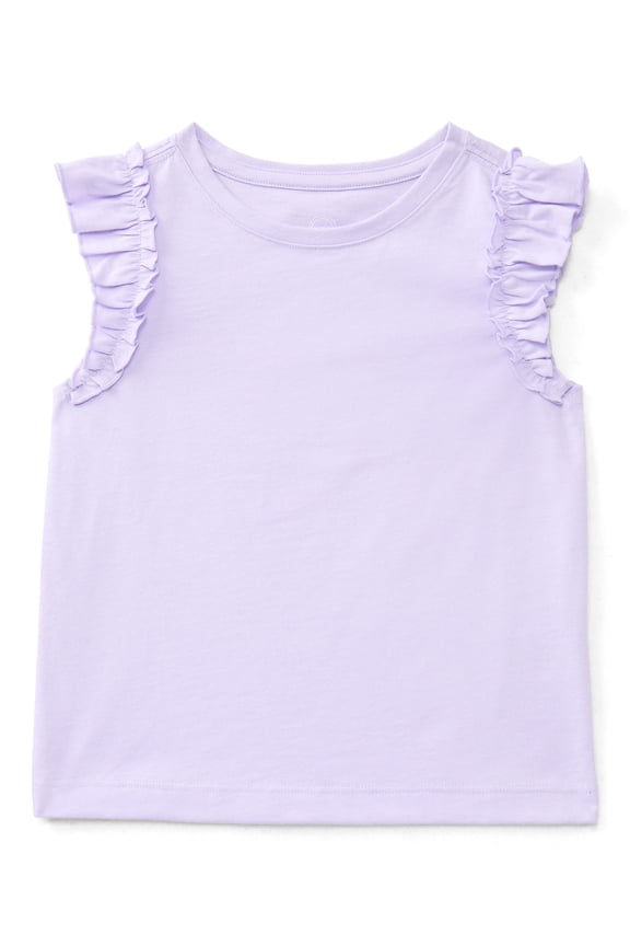 Toddler Girls Tee with Flutter Sleeves, Sizes 18M-5T