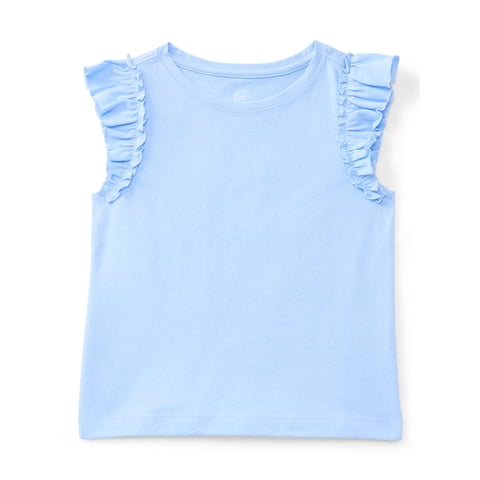 Wonder Nation Toddler Girls Tee with Flutter Sleeves, Sizes 18M-5T