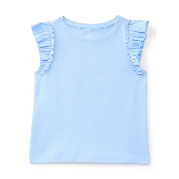 Wonder Nation Toddler Girls Tee with Flutter Sleeves, Sizes 18M-5T