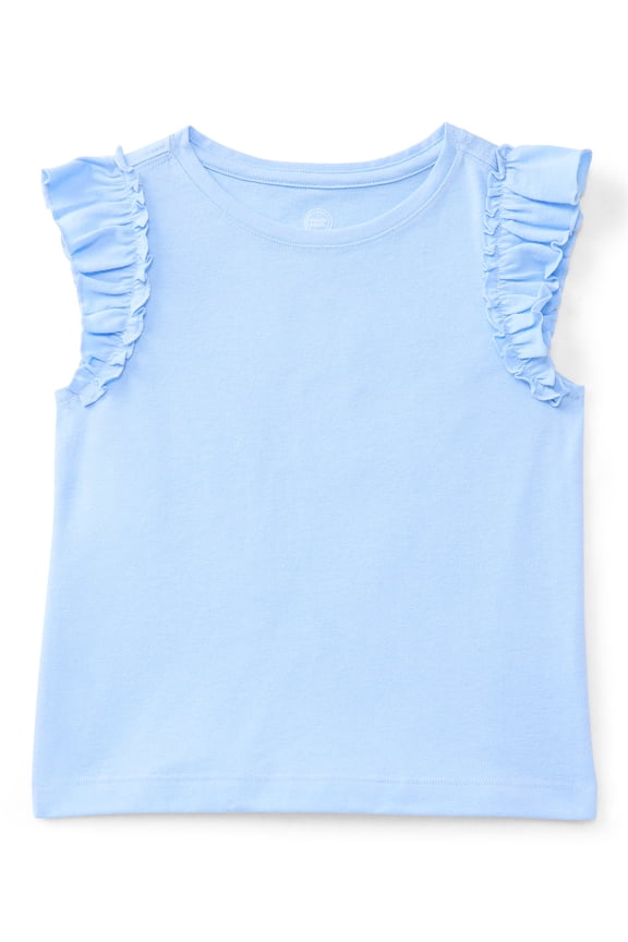 Toddler Girls Tee with Flutter Sleeves, Sizes 18M-5T