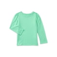 thumbnail image 1 of Wonder Nation Toddler Girls Tee with Long Sleeves, Sizes 18M-5T, 1 of 3